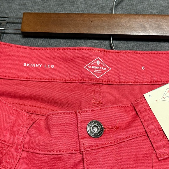St John’s Bay Coral Mid Rise Skinny Jeans Women’s Size 6 NWT - Picture 5 of 10
